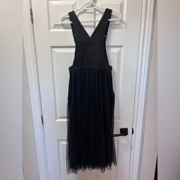 Black Midi Overall Dress - Picture 2 of 7